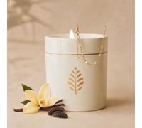 Bougie bijou avec bracelet perles blanches & cristal