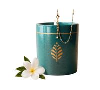 BOUGIE-BIJOU Bleue Monoï | Bracelet Perles Bleues & Cristal Premium | Bougie Parfumée Prête à Offrir | Cadeau Femme Élégant | Fabrication Française | 470g | Les Merveilleuses