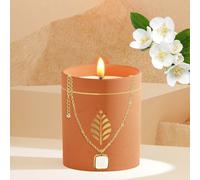 Bougie bijou cadeau collier pierre nacre