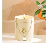 Bougie bijou cadeau collier pierre nacre