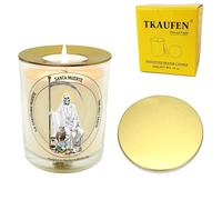 Bougie blanche Santa Muerte 50 heures │ Cire de soja naturelle │ Pureté, orientation divine, paix, clarté mentale, départ frais, rituel de nettoyage à énergie négative, protection spirituelle │ Design