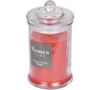 bougie bocal ø8*h.15cm essentiel parfum fraise Rouge