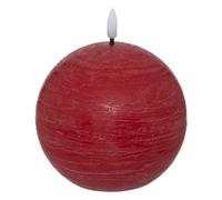 Atmosphera – Bougie boule à LED Molia – 8 cm – Rouge
