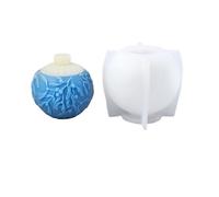 Bougie boule de lanterne rayée en Silicone, moule, sphère artisanale parfumée, savon gypse, 4 pièces pour Bougies