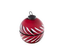 Bougie boule de Noël rouge 8 cm