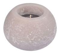 Bougie Boule Déco "Rustique" 13cm Lin G