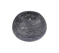 Bougie Boule Déco "Rustique" 13cm Noir