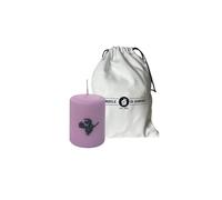 Bougie boule Halloween diamètre 10 cm - Couleur pourpre - avec décorations en forme de sorcière en cire - Idée cadeau : avec sac en tissu - Cereria di Giorgio