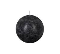 Bougie sphérique style rustique - D 10 cm - Noir