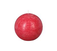 Le Comptoir de la Bougie – Bougie boule Rustic – Diam. 10 cm – Rouge