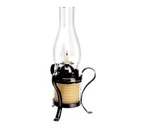 Bougie by The Hour 40-Hour Bougie, respectueux de l'environnement Naturel Cire d'abeille avec mèche de Coton, Métal, Noir, Hurricane Lantern, Black