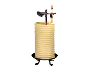 Bougie by The Hour 80-Hour Recharge, Métal, Jaune, Vertical Candle