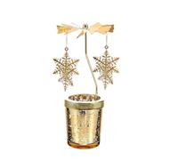 Bougie Carrousel, Lampe à thé Rotative Tournante Bougie (Flocon de Neige)