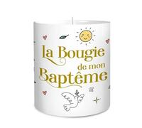 Bougie ceramique bapteme