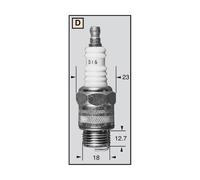Bougie CHAMPION D16 Cliquet'Fantaisie Électrode Al Nickel