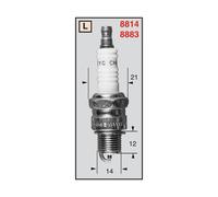Bougie d'allumage COPPER PLUS CHAMPION L82C/T10