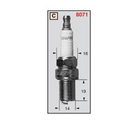 CHAMPION OE014/T10 Bougie d'Allumage Double Cuivre RC7YCC