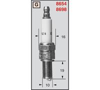 Bougie CHAMPION RG4PHP OE122/T10 For Peugeot 125 Sum Up 2008-2009
