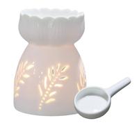 Bougie Chauffe- - Brûleur De Avec Motif En Bois Blanc, Brûleur Chaud, Fondeur De Fondante, Chauffe-parfum, Cadeau Pour Mariage, Spa Et Aromathérapie
