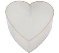 Bougie Chauffe Plat Coeur Blanc x 4 Multicolore G