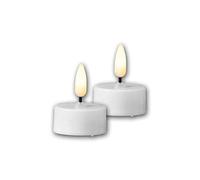Bougie chauffe-plat LED 3D FLAME, blanche, lot de 4, minuterie