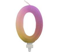 bougie chiffre 0 féerique pastel 9cm - générique 003bbc0 Rose G