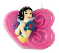 Bougie chiffre 3 Disney Princesses Journey G