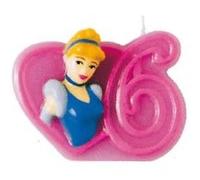 Bougie chiffre 6 Disney Cendrillon G