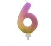 bougie chiffre 6 féerique pastel 9cm - générique 003bbc6 Rose G