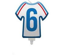 SV SURPRISEZ-VOUS - BOUGIE CHIFFRE 6 MAILLOT FRANCE FOOTBALL 8CM
