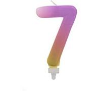 bougie chiffre 7 féerique pastel 9cm - générique 003bbc7 Rose G