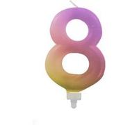 bougie chiffre 8 féerique pastel 9cm - générique 003bbc8 Rose G