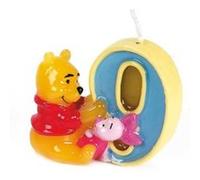Bougie chiffre 9 Winnie l'ourson et Porcinet G