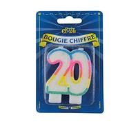 Bougie Chiffre à motifs 20