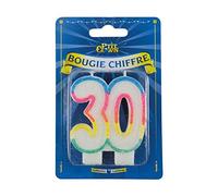 Bougie Chiffre à motifs 30