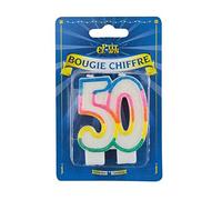 Bougie Chiffre à motifs 50