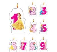 Bougie chiffre anniversaire Disney Princess rose G