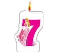 Bougie chiffre anniversaire Disney Princess rose G