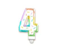 Bougie chiffre pastel 4