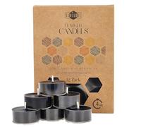 Bougie Cire d’Abeille - Kit Bougie avec Mèche 100% Coton - 4 h de Combustion - Lot de Bougies Votives (12) avec Plastique Recyclé - Bougies Chauffe-Plat à la Pure Cire d’Abeille par Danilovo