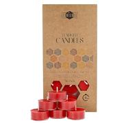 Bougie Cire d’Abeille - Kit Bougie avec Mèche 100% Coton - 4 h de Combustion - Lot de Bougies Votives (36) avec Plastique Recy ougies Chauffe-Plat à la Pure Cire d’Abeille par Danilovo