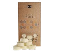 Bougie Cire d’Abeille - Kit Bougie avec Mèche 100% Coton - 4 h de Combustion - Lot de Bougies Votives (36) avec Plastique Recy ougies Chauffe-Plat à la Pure Cire d’Abeille par Danilovo