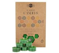 Bougie Cire d’Abeille - Kit Bougie avec Mèche 100% Coton - 4 h de Combustion - Lot de Bougies Votives (48) avec Plastique Recy ougies Chauffe-Plat à la Pure Cire d’Abeille par Danilovo