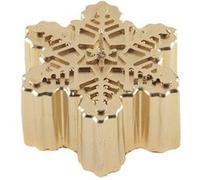 bougie cire flocon 6.5x6.5x3.5cm or - générique 9194.3