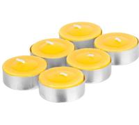 Bougie Citronella C-151, répulsif, bougie à chauffe-plat, jaune, paquet de 6 pcs.
