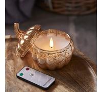 Bougie Citrouille TruGlow® en Verre Moucheté avec Télécommande