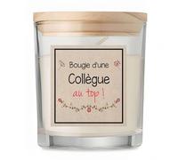 Bougie Collègue au Top | Candle | Idée Cadeau Collaboratrice Original Travail Départ Collègue Retraite Anniversaire Noël