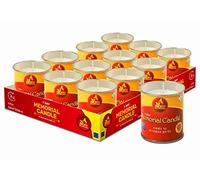 Bougie commémorative Yahrzeit en boîte - Temps de combustion d'environ 24 heures Temps de combustion : 1 jour - En cire de paraffine blanche