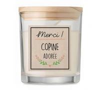Bougie Copine Merci Adorée | Candle | Idée Cadeau Pote Anniversaire Famille Travail Départ Collègue Retraite Noël