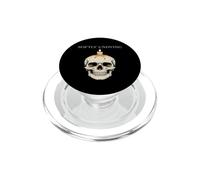 Bougie crâne discrète Gothique Sombre Minimaliste PopSockets PopGrip pour MagSafe